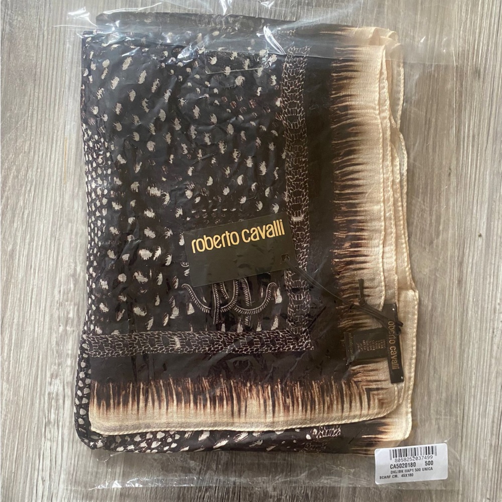 Brand New, Still sealed, Roberto Cavalli Scarf
